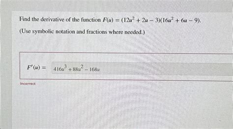 Solved Find The Derivative Of The Function