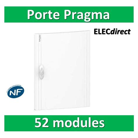 Schneider Porte opaque blanche coffret PRAGMA IP40 IK09 4 rangées