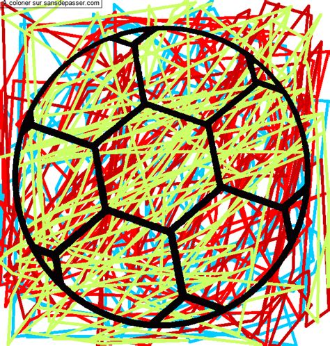 Dessin Colori Coloriage Ballon De Foot Par Un Invit Sans D Passer