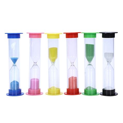 Sand Timer Set 30sec 1min 2mins 3mins 4 Mins 5 Mins Mini Colorful Sandglass Hourglass