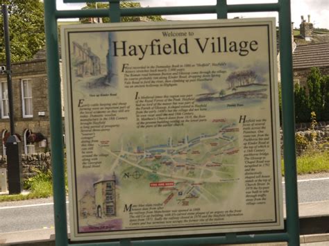 map guide to Hayfield Village, Derbyshire, taken by me / myLot