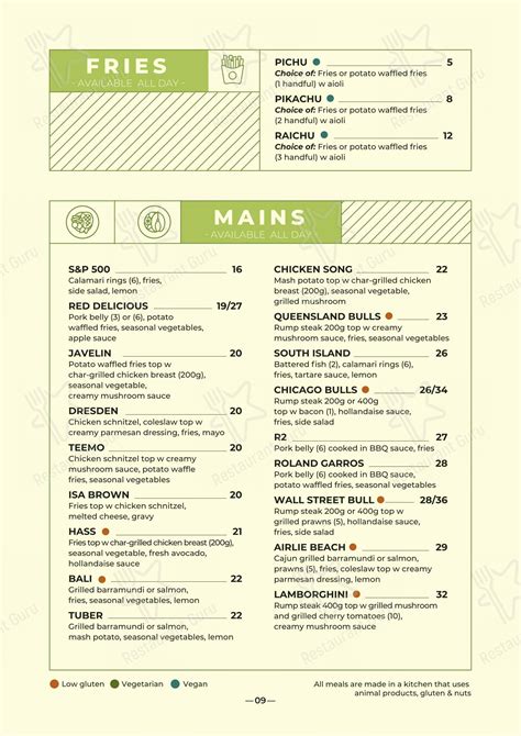 Menu At H Cafe And Bar Portside Hamilton