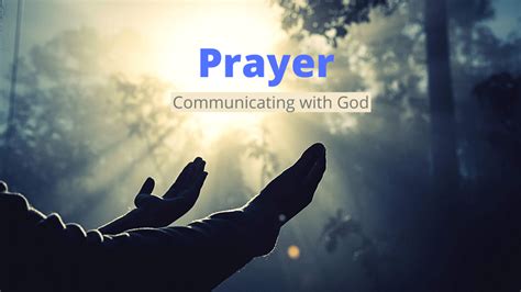 Prayer Communication With God Musings