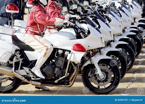 Japanese Police Woman On Motorcycle Editorial Photo Image Of Patrol