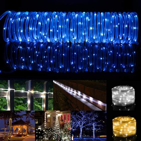 Tsv 33ft 10m Solar Powered Rope Lights 8 Lighting Modes 100leds Solar String Copper Wire Light