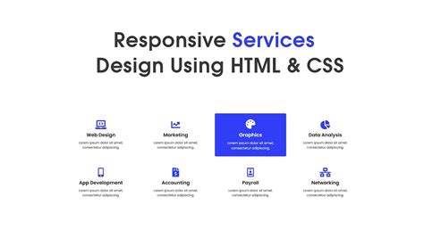 How To Make Responsive Services Section On Website Using Html And Css