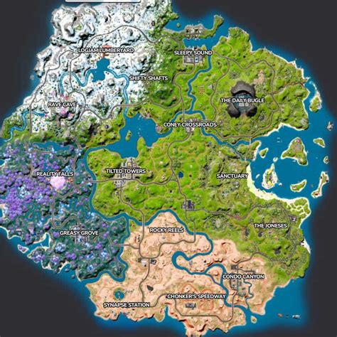 All Pois And Locations In Fortnite Chapter 3 Season 3 Pro Game Guides