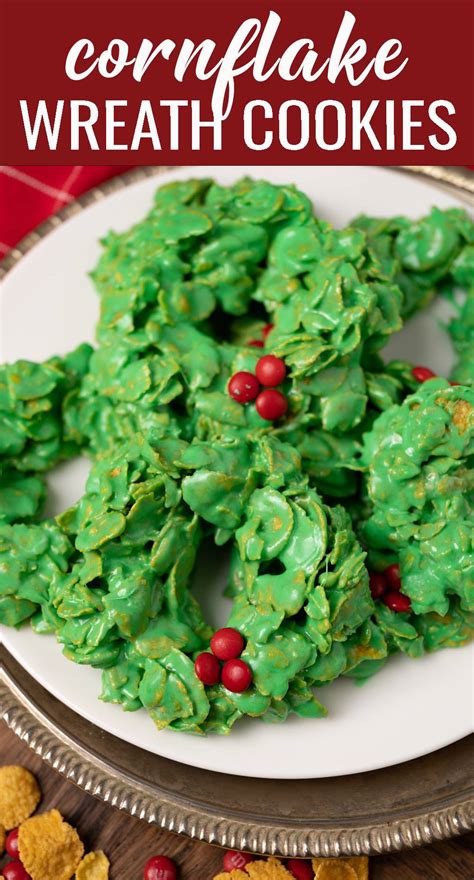 Cornflake Wreath Cookies Classic Christmas Recipe Tastes Of Lizzy T