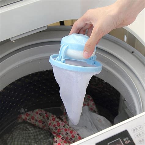 Home Washing Machine Filter Net Washer Floating Lint Mesh Bag Hair O041