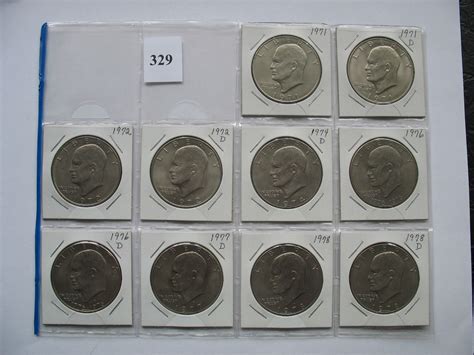 U.S Eisenhower Dollars - 10 Different Dates / Mint Marks - Schmalz Auctions