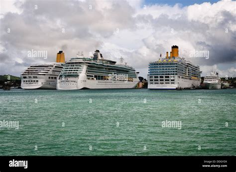 Cruise Ships St. John's Harbour Antigua Stock Photo - Alamy