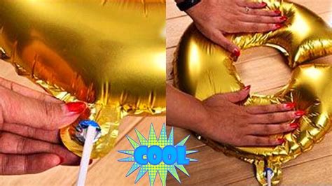 HOW TO INFLATE DEFLATE A FOIL BALLOON USING A STRAW HOW TO BLOW UP