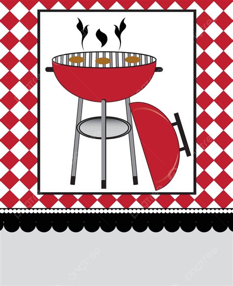 Retro Elegant Bbq Party Invitation Card With Vintage Ornate Touch ...