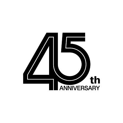 Conception De Type 45e Anniversaire Vecteurs libres de droits et plus d ...