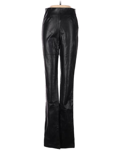 Zara Solid Black Faux Leather Pants Size S 47 Off Thredup