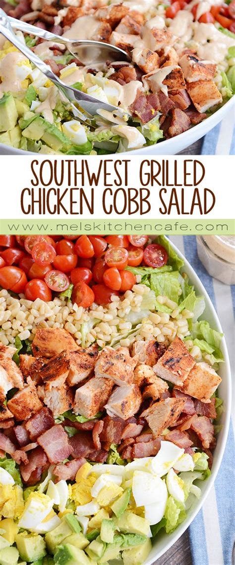 Southwest Grilled Chicken Cobb Salad With Honey Mustard Ranch Recipe