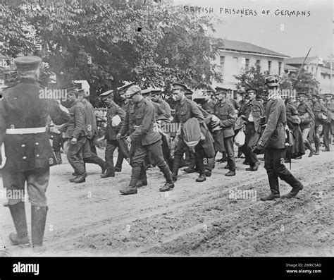 British Prisoners Of Germans Photograph Shows British Prisoners In