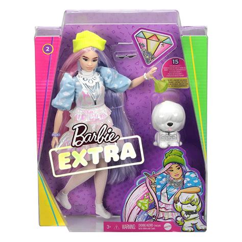 Mattel GVR05 Barbie Extra Puppe mit Styling Zubehör und Tier