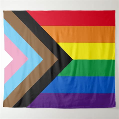 Inclusive Rainbow Lgbtq Gay Diversity Flag Tapestry Zazzle Tapestry