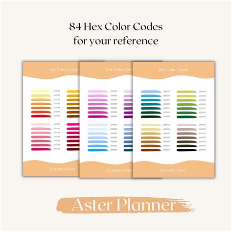 84 Hex Color Codes Goodnotes Color Palette for Goodnotes Procreate Notability and Other Pdf App ...