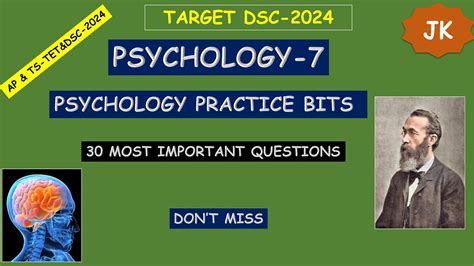 Tet Dsc Psychology Practice Bits Dsc Important Bits