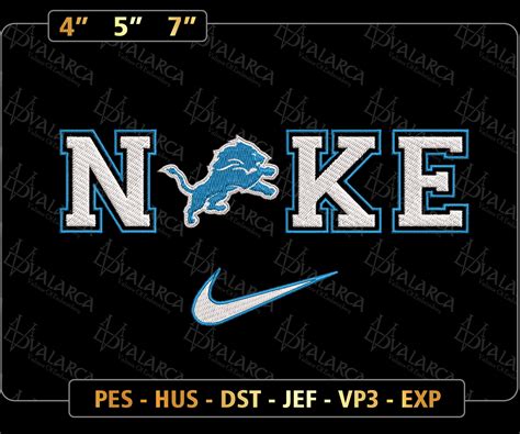 NIKE NFL Detroit Lions Logo Embroidery Design NIKE NFL Logo Inspire