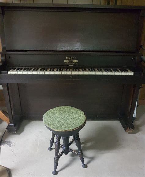 Vintage Upright Weber Piano With Stool Pianos Et Claviers Granby Kijiji