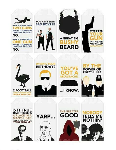 Hot Fuzz Birthday Quotes Funny Gift Quotes Gift Tags Printable