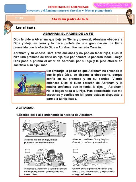 D2 A2 Ficha Abraham Padre De La Fe Pdf