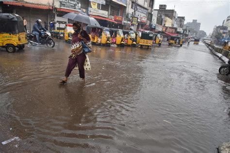 Hyderabad Witnesses Unseasonal Rains Hailstorms Reported In Parts Of