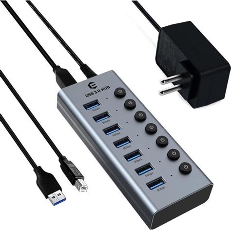 Ports Hub Usb Aliment Hub Usb Avec Commutateurs Individuels Led