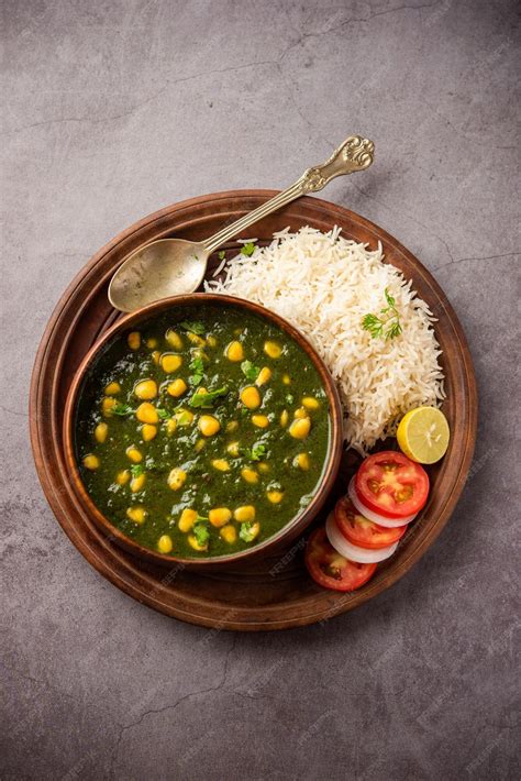 Premium Photo Palak Sweet Corn Sabzi Also Known As Spinach Makai Curry Sabji North Indian Main