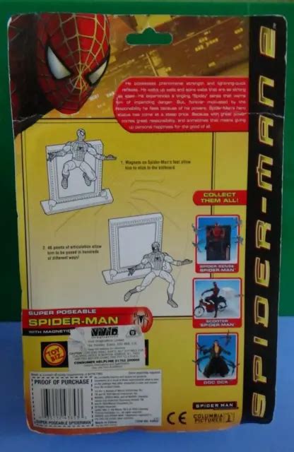 VINTAGE MARVEL LEGENDS Spider Man 2 Movie Poseable Magnetic Figure