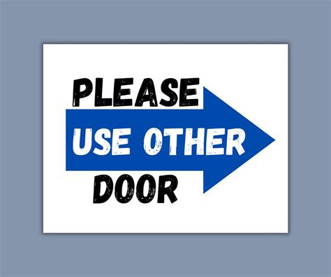 Free Printable Please Use Other Door Sign With Left Arrow USA Wholesale | www.oceanproperty.co.th