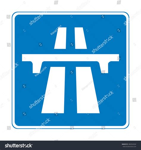 United Kingdom Motorway Sign Stock Vector Royalty Free 382054594