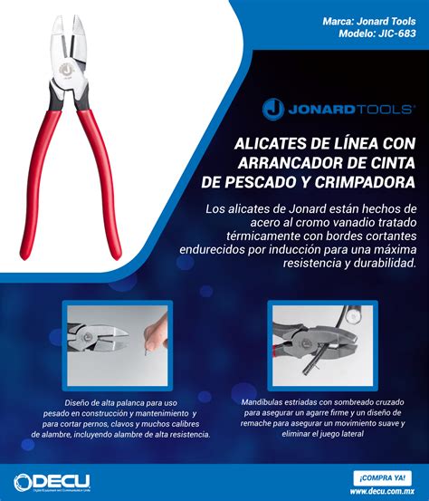 Pinzas De Electricista Con Corte Jonard Tools Jic Decu