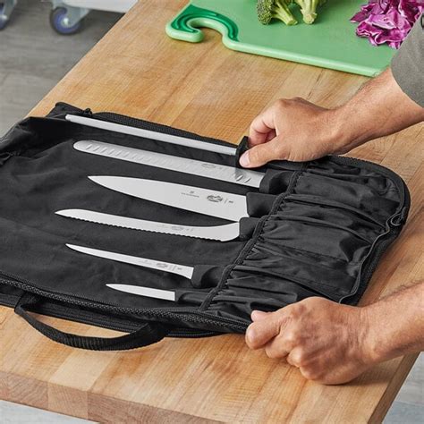 Victorinox 7-Piece Fibrox Knife Set with 8" Chef Knife and Polyester Roll Bag 7.4012-X12