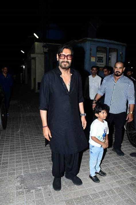 Ajay Devgn Makes Powerful Appearance In Black At Bholaa Screening