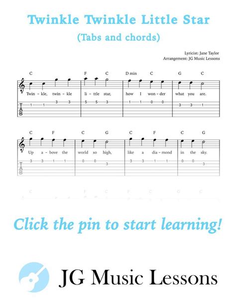 Twinkle Twinkle Little Star Easy Guitar Tabs Chords And Arrangement Artofit