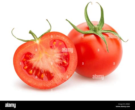 Sliced Tomatoes Isolated Stock Photo Alamy