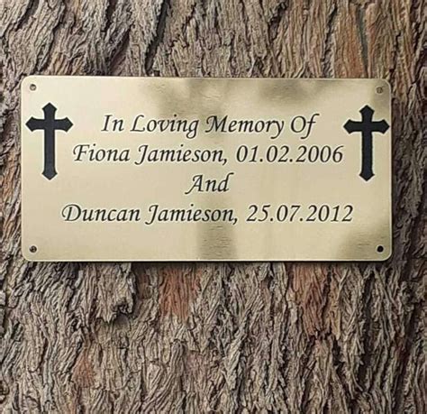 Engraved Memorial Bench Plaque Memorial bench Dedication plaque#30