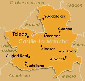 Castilla la Mancha Map Information | Map of Spain Pictures and Information