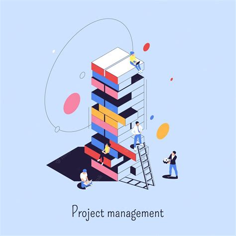 Premium Vector Project Management Abstract Background With Small