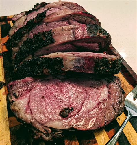 Reverse Seared Prime Rib Roast Wood Fired Oven Steak