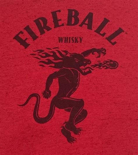 Fireball Whiskey T Shirt Mens 2xl Red Short Sleeve Logo Ebay