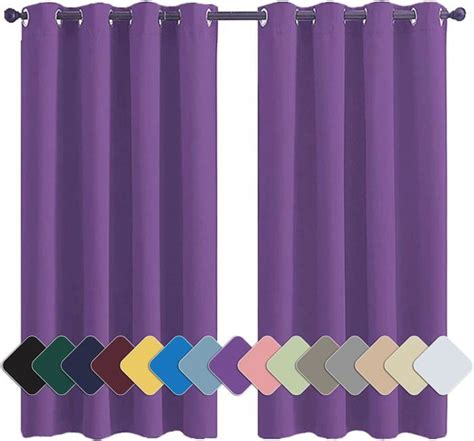 Rideaux Opaques 90X100Cm Violet Rideau Fenêtre Cuisine Isolement