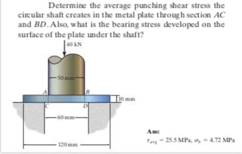 Solved Determine The Average Punching Shear Stress The