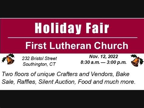 Holiday Fair At First Lutheran Church Southington Ct Patch