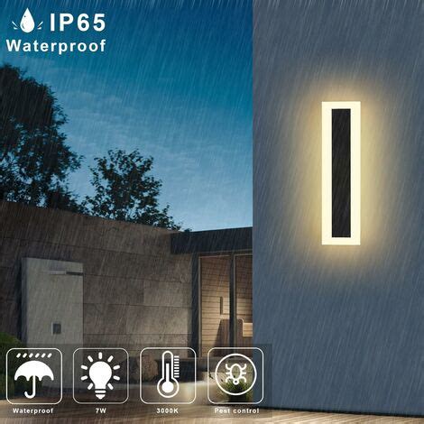 Comely Applique Outdoor Wall Waterproof To Modern Led W Minimalist