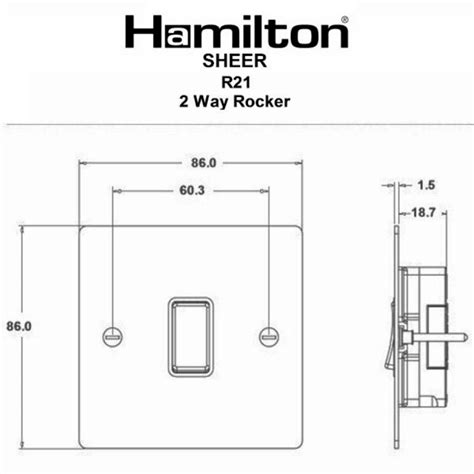 Hamilton Sheer Satin Steel Gang Ax Way Switch With Satin Steel